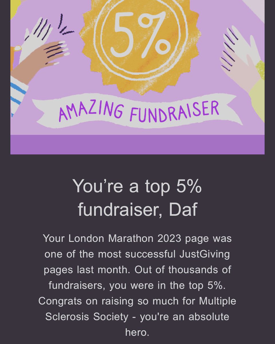 DIOLCH i bawb sydd wedi cyfrannu mor hael 🧡 Fi mor werthfawrogol … 20 diwrnod i fynd! 🏃‍♂️💪🏻

THANK YOU to everyone for your immensely kind donations 🧡 I’m extremely grateful … 20 days to go! 🏃‍♂️💪🏻

justgiving.com/DafWyn

@londonmarathon <a href="/mscymru/">MS Society Cymru</a> <a href="/mssocietyuk/">MS Society UK</a>