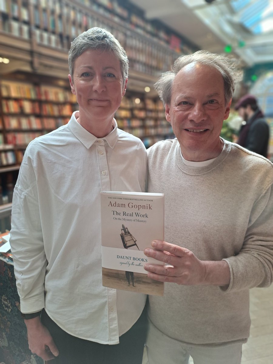 A treat to see @adamgopnik this afternoon and now, of course, we have signed copies of The Real Work - hooray! @HachetteUK dauntbooks.co.uk/shop/books/the…