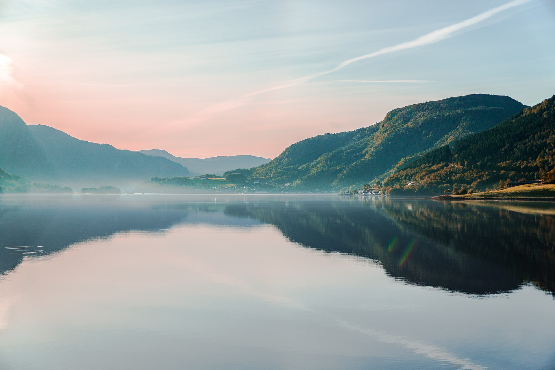 Norwegian scenery of fjords