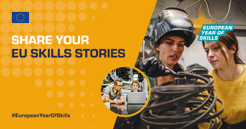 EU_Social's tweet photo. When was the last time you learned a ๐ skill that helped you at work?
Help us highlight the diverse skillsets in the ๐ช๐บ by telling your stories:
๐ฝ Share a video on Twitter with #EuropeanYearOfSkills.
Find out more โคต