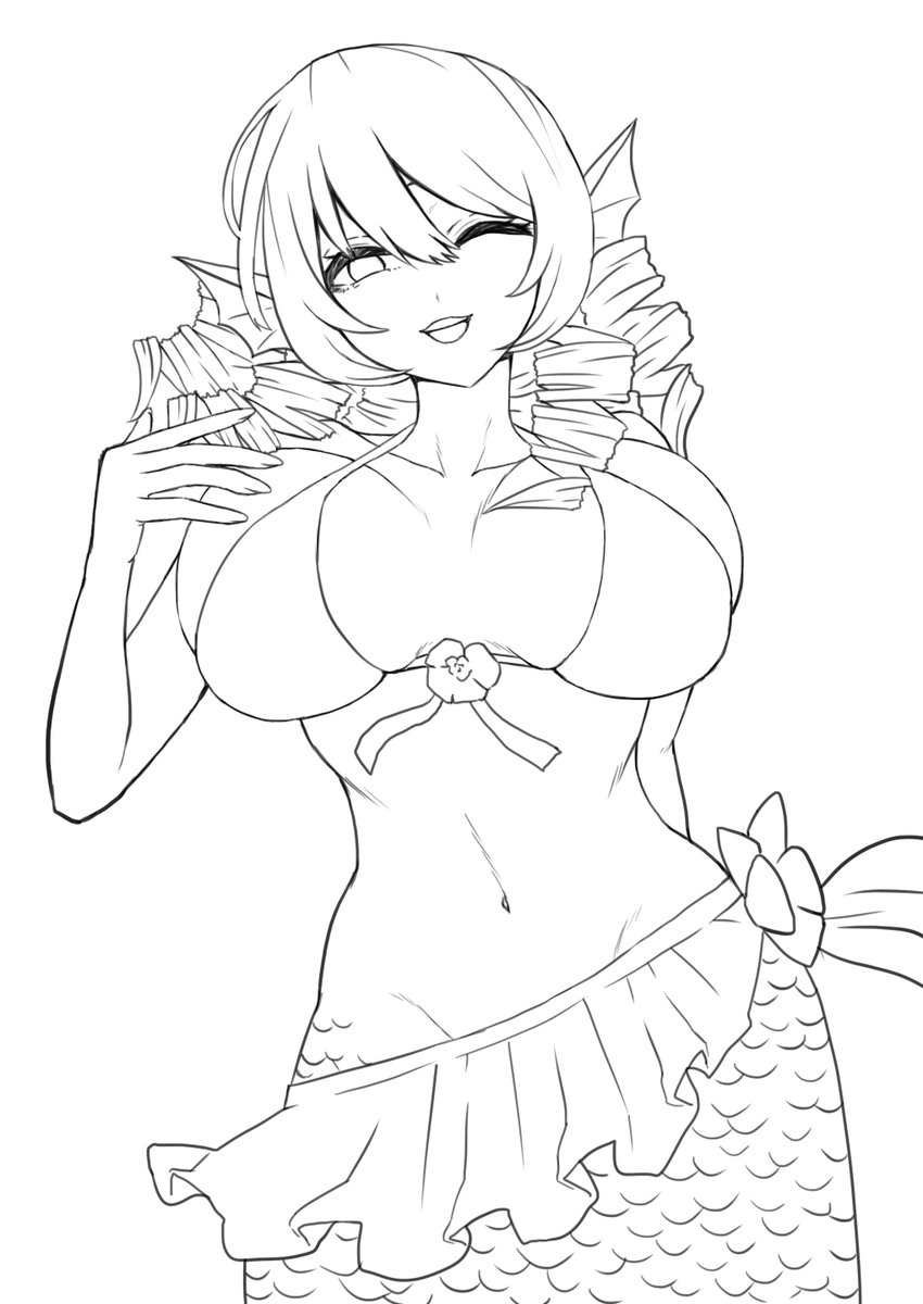 今月のファンボおたより絵のわかさぎ姫かわよ 