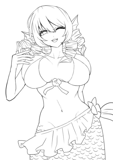 今月のファンボおたより絵のわかさぎ姫かわよ 