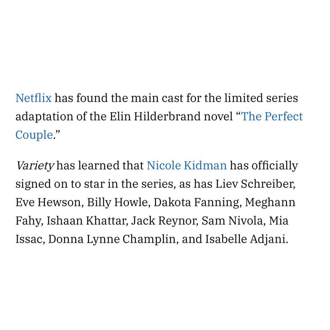 #IshaanKhatter bakal mulai debut Hollywood dengan berperan sebagai Shooter Dival dalam series #ThePerfectCouple 

Dibintangi aktor Hollywood lainnya seperti Nicole Kidman dan Dakota Fanning, series ini akan tayang di Netflix.

All the best, Ishaan! 🥳
