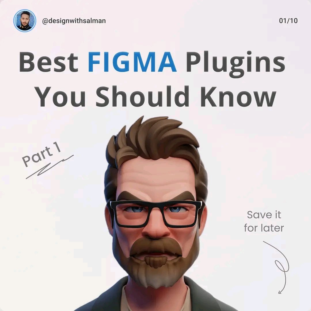 Best FIGMA
PLUGINS YOU
Should Know

For designers

#uidesign #uiux #Designers #designtwitter #designsystem #designinspiration #UIUXDesigner #ui #ux