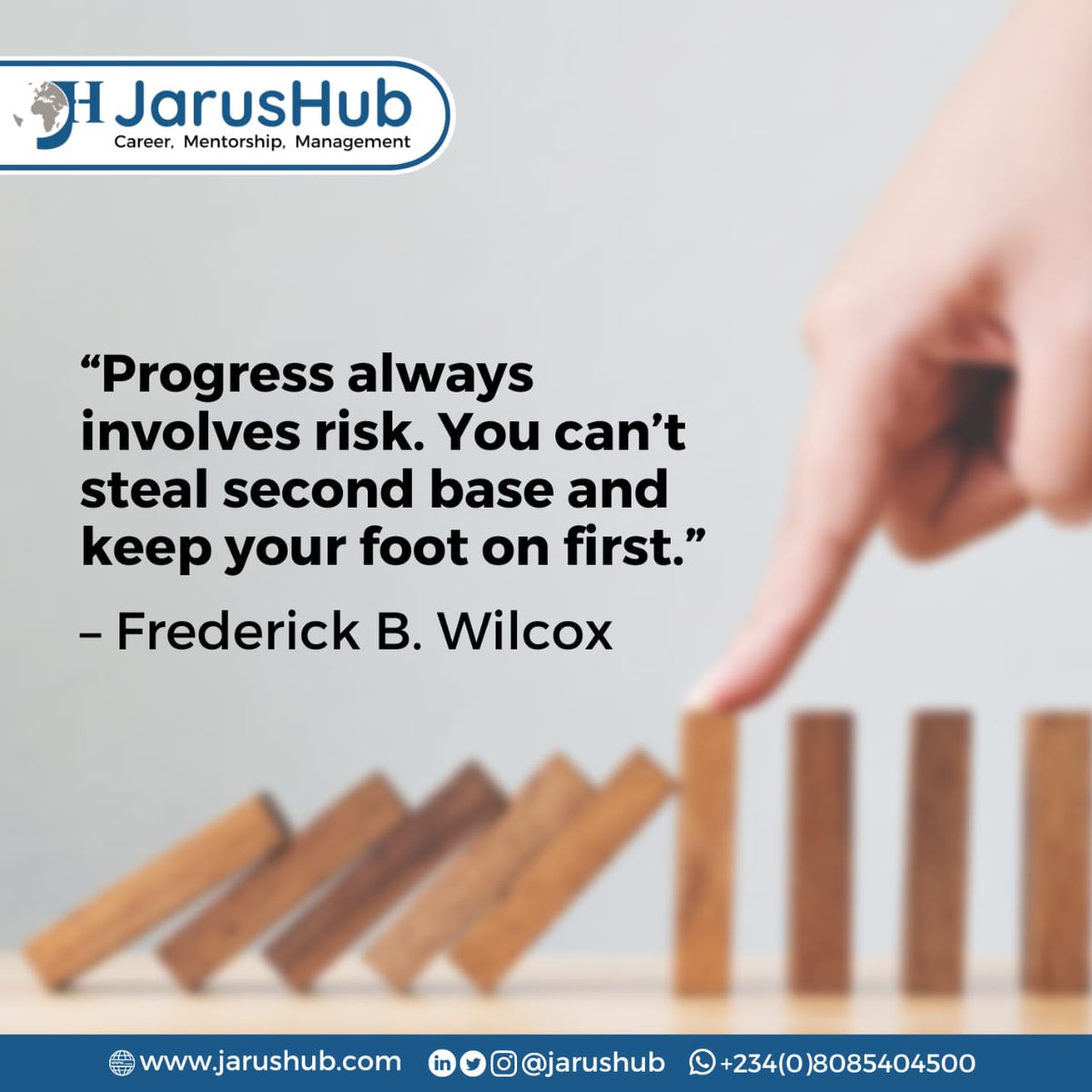 JarusHub's tweet photo. Progress often requires taking risks, leaving our comfort zone and venturing into the unknown. If we want to achieve progress, we must be willing to take risks and let go of our fear of failure.
Have a great week ahead.
#JarusHub #MondayMotivation https://t.co/SjRSt7kmLy