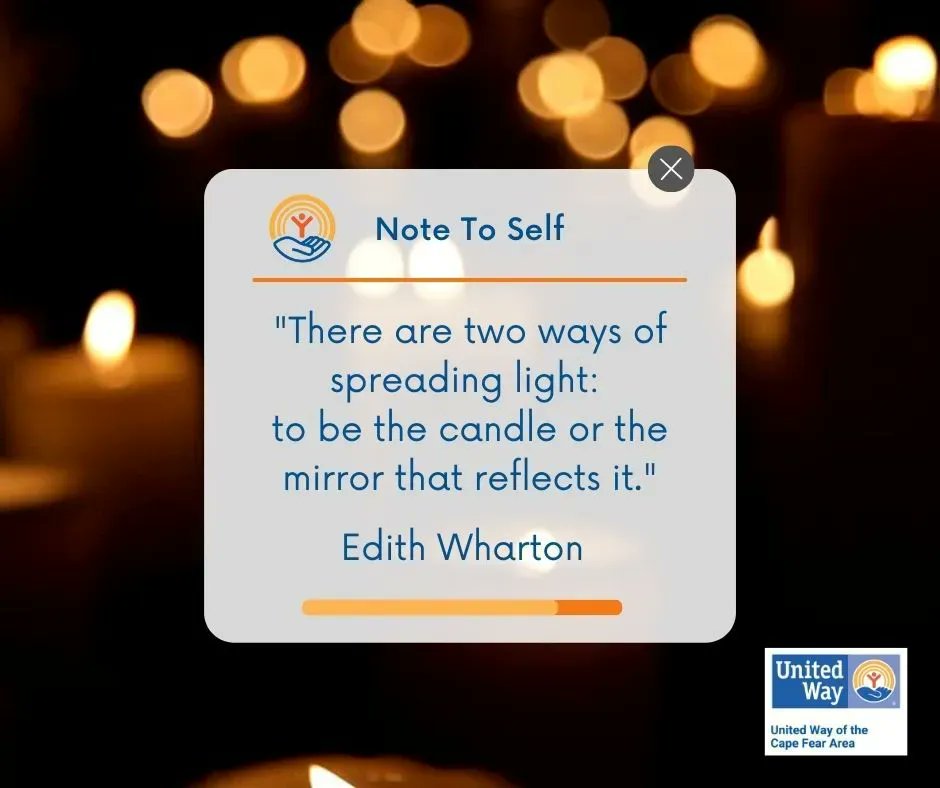 UnitedWayCFA's tweet photo. Whether you choose to be the candle and directly volunteer your time and energy, or the mirror and encourage others to get involved, every action counts:  https://t.co/aI0Drq9IAl

#LiveUnited #Light #Volunteer https://t.co/lYX4yJttYG