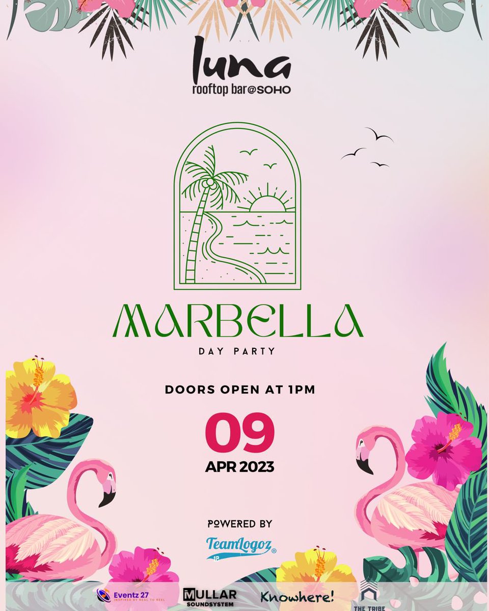 Sunday -  Marabella Day Party 🎈 

🗓️ Sunday 9th April 
📍 <a href="/lunarooftop/">Attitude</a>