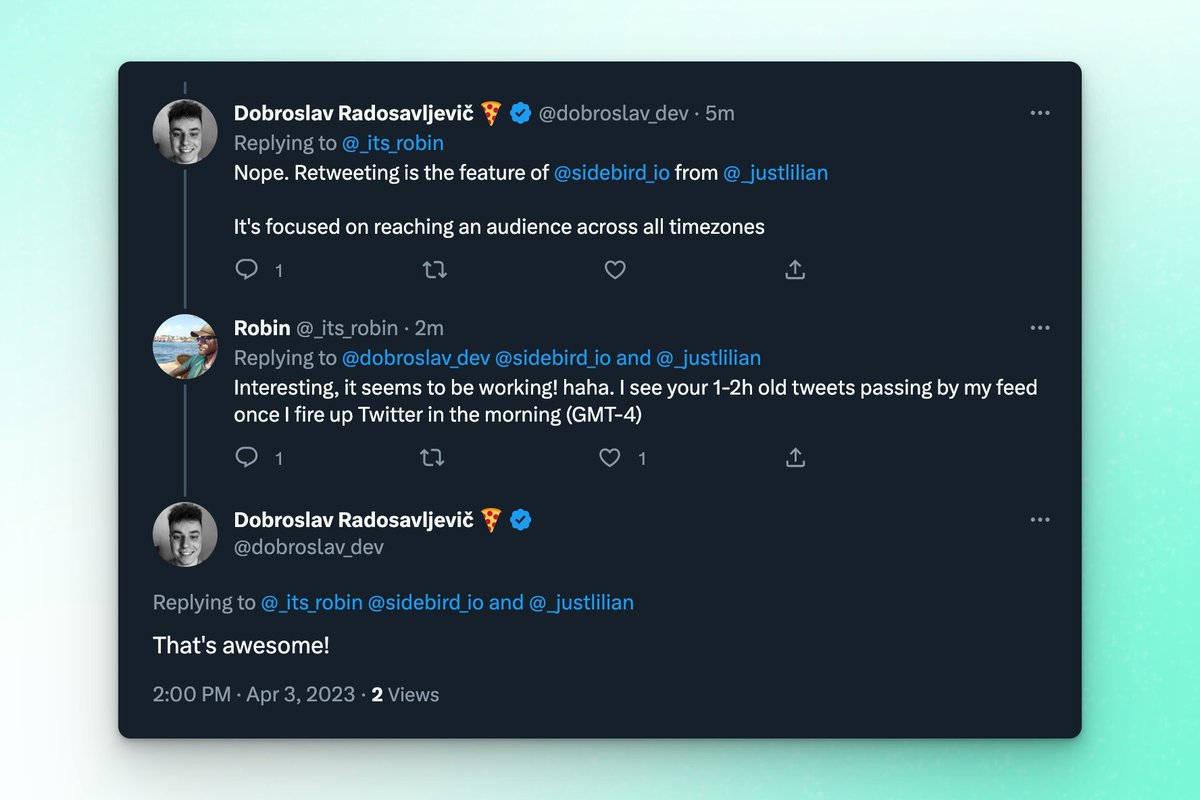 Auto-retweets never get old 🤩