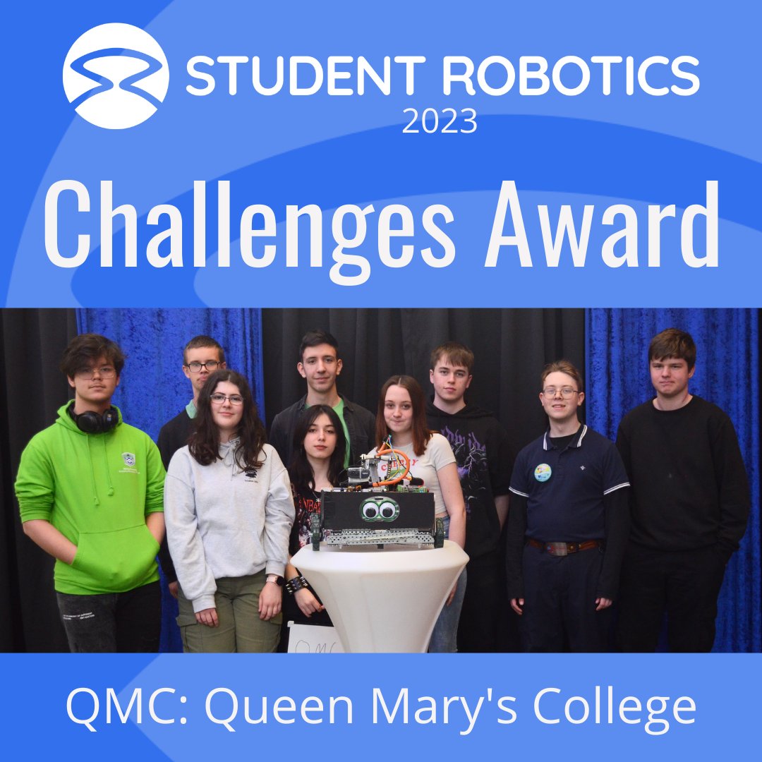 Student Robotics (@studentrobotics) on Twitter photo Our #srobo2023 Challenges Award, sponsored by Adventurous Machines, goes to team QMC from <a href="/qmcollege/">Queen Mary's College</a> who managed to complete them less than three weeks after kickstart!
#srobo #robotics #stem Our #srobo2023 Challenges Award, sponsored by Adventurous Machines, goes to team QMC from <a href="/qmcollege/">Queen Mary's College</a> who managed to complete them less than three weeks after kickstart!
#srobo #robotics #stem