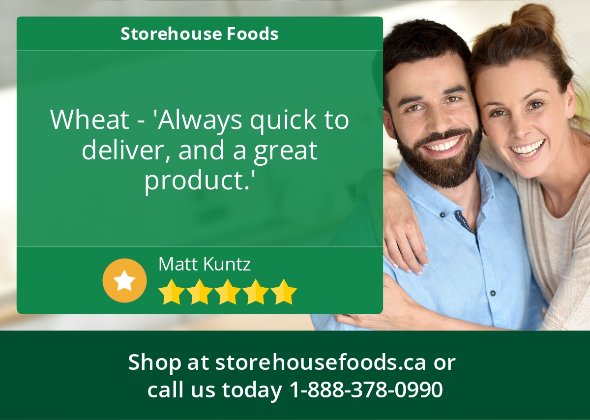 5 Star: Matt K. "Wheat - "Always quick to deliver, and a great product.""