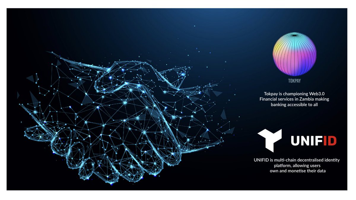 unifidID's tweet photo. Today we are happy to announce partnership with @tokpayapp. The collaboration will make a new starting in @zambia fintech space, offering a on-chain identity verification with @CeloOrg 
#decentralizedidentity #kyc #Zambia https://t.co/dFRgaxCjuc