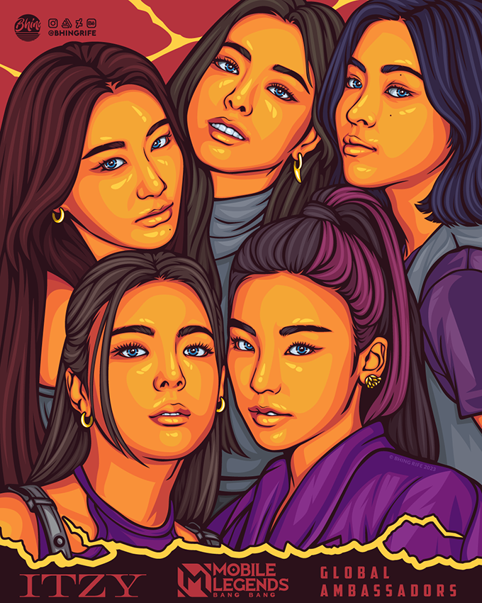 RifeBhing's tweet photo. ITZY 'MLBB Global Ambassadors' Fanart

#ITZY #ITZYxMLBB https://t.co/y2GACmrkZ3