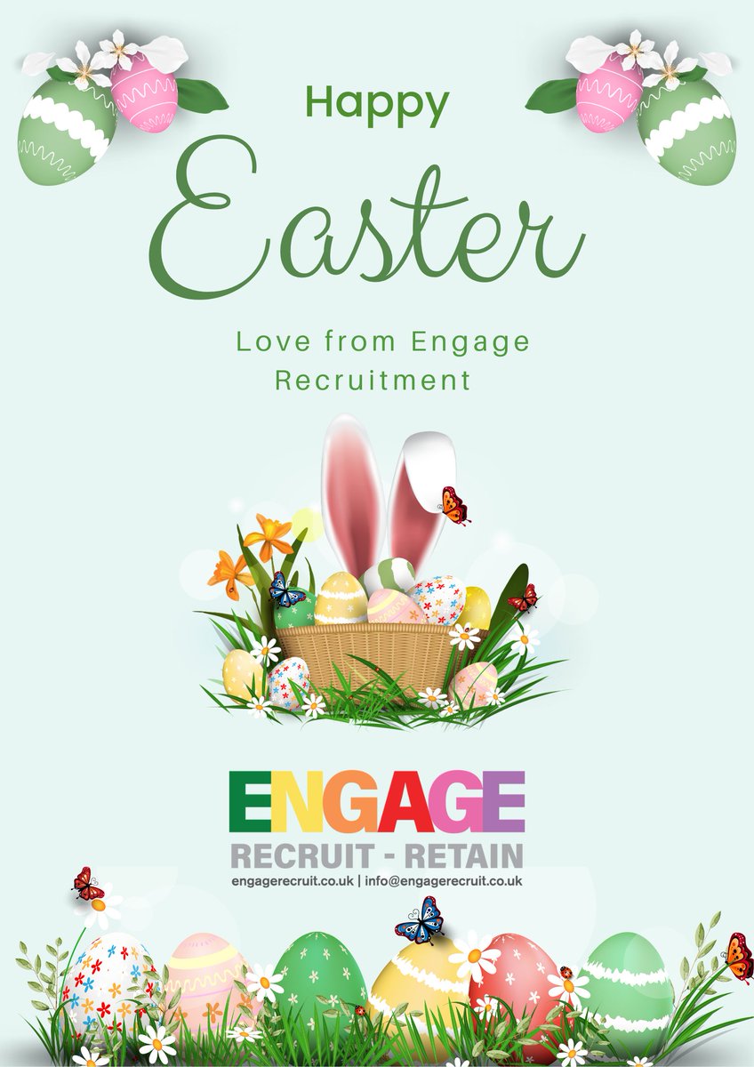 recruitengage's tweet photo. Happy Easter to all of our clients and candidates, we hope you have a lovely time spending time with family and Friends. https://t.co/5AV5zWsmvL