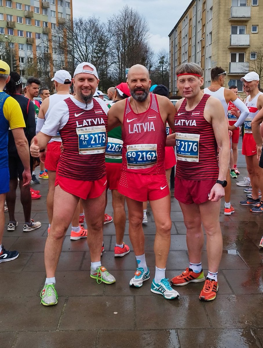 Lappo357's tweet photo. Yey! In Torun, Poland, After 10km racewalk we had to step on pedestal for medals in national team competition!🥈🤩👌 #World #Masters #Athletics gold for Poland 🇵🇱, silver for our team Latvia 🇱🇻 and bronze for Mexico 🇲🇽. #WMACI #VieglatlētiVar https://t.co/lFxGfmEXSW