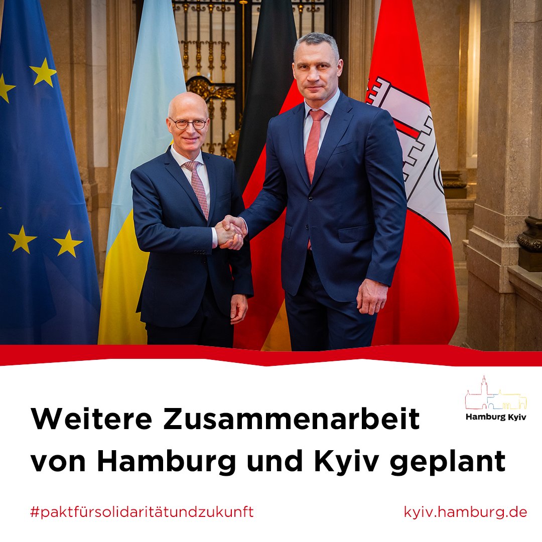 Hamburger Senat (@senat_hamburg) on Twitter photo Ein Jahr "Pakt für Solidarität & Zukunft" zwischen Kyiv & Hamburg: Bei einem Treffen im Rathaus haben die beiden BGMs <a href="/Vitaliy_Klychko/">Віталій Кличко</a> & <a href="/TschenPe/">Peter Tschentscher</a> das gemeinsame Ziel des Pakts bekräftigt, die Zusammenarbeit beider Städte zu vertiefen. 🇺🇦🇩🇪 Mehr Infos: t.hh.de/17025956 Ein Jahr "Pakt für Solidarität & Zukunft" zwischen Kyiv & Hamburg: Bei einem Treffen im Rathaus haben die beiden BGMs <a href="/Vitaliy_Klychko/">Віталій Кличко</a> & <a href="/TschenPe/">Peter Tschentscher</a> das gemeinsame Ziel des Pakts bekräftigt, die Zusammenarbeit beider Städte zu vertiefen. 🇺🇦🇩🇪 Mehr Infos: t.hh.de/17025956
