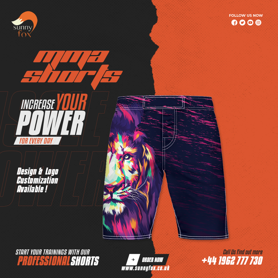 Looking for premium quality MMA shorts that will help you strive for greatness in your training and fighting sessions? Look no further than Sunnyfox.

Our custom MMA shorts are designed with the highest quality materials to ensure they are long-lasting and durable in use.