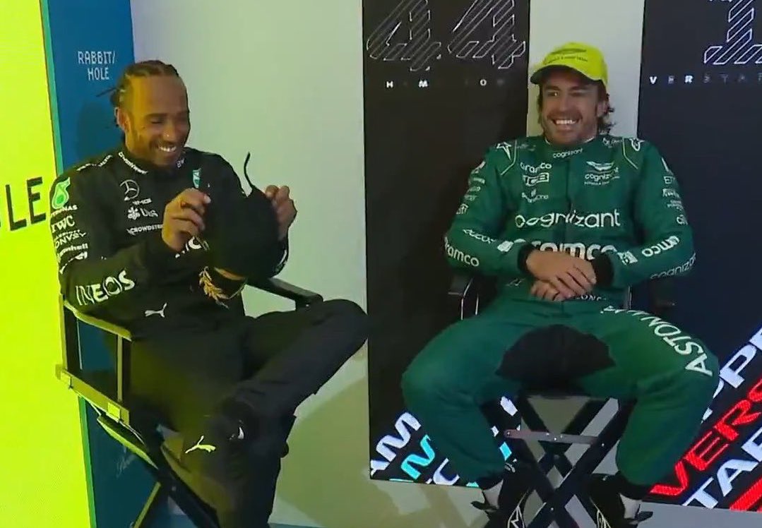 halphatory's tweet image. Two legends on Max Verstappen’s podcast this week 🤩