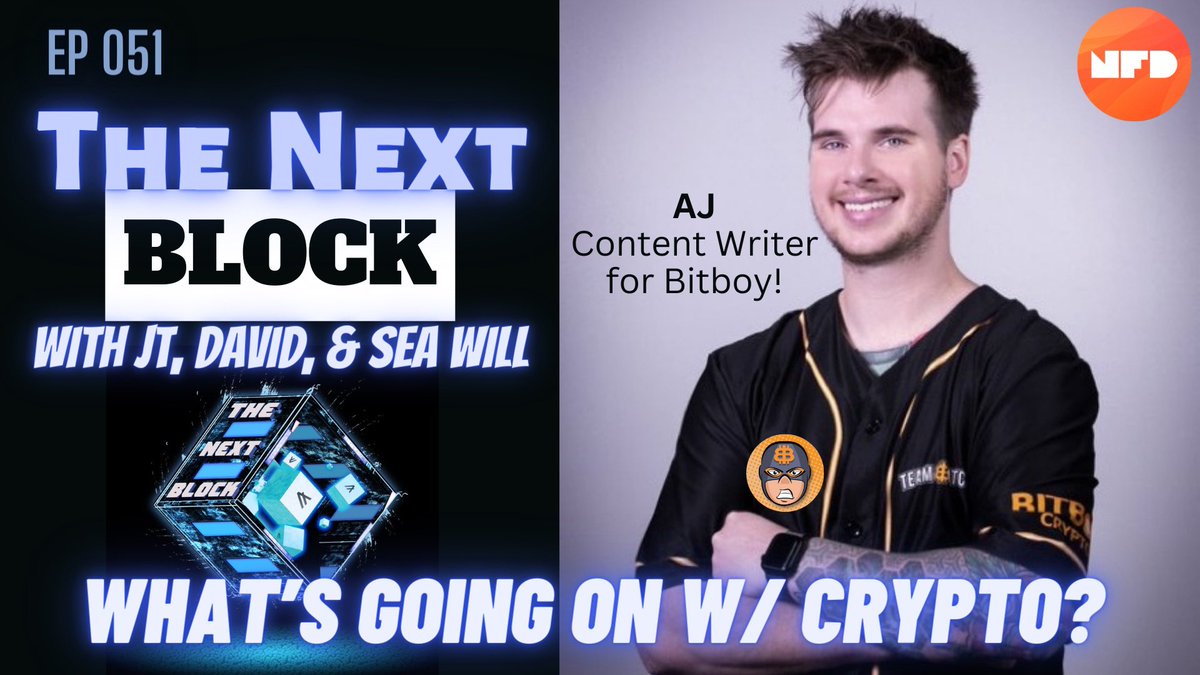 🔊Don’t forget, we have <a href="/Ajwritescrypto/">Aj</a> from the <a href="/Bitboy_Crypto/">GIGA CHAD</a> crew coming on <a href="/TheNextBlock3/">The Next Block</a> to chat all things #crypto! 

Don’t miss this one at 1pm est, 10am pst!

👉Catch it here: youtube.com/live/mQo3LX-Ui…