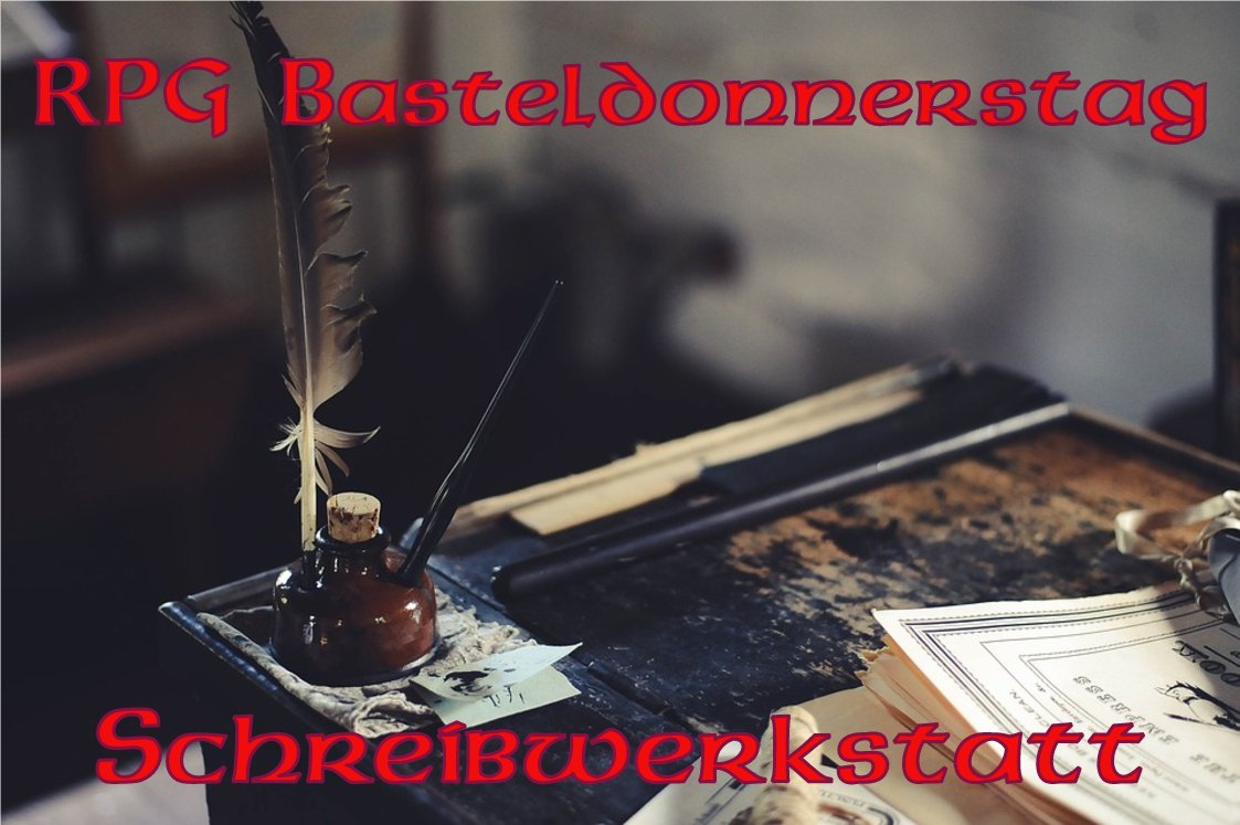 Am Donnerstag (6.4.2023) um 19:00 ist wieder RPG Basteldonnerstag auf dem eduRPG Discord Server.  Wir machen wieder eine Oneshot Schreibwerkstatt. Wir erfinden zusammen Orte, Situationen, Figuren, und Problemlagen für unsere Runden und haben Spaß dabei. discord.gg/TS4BMgmS?event…