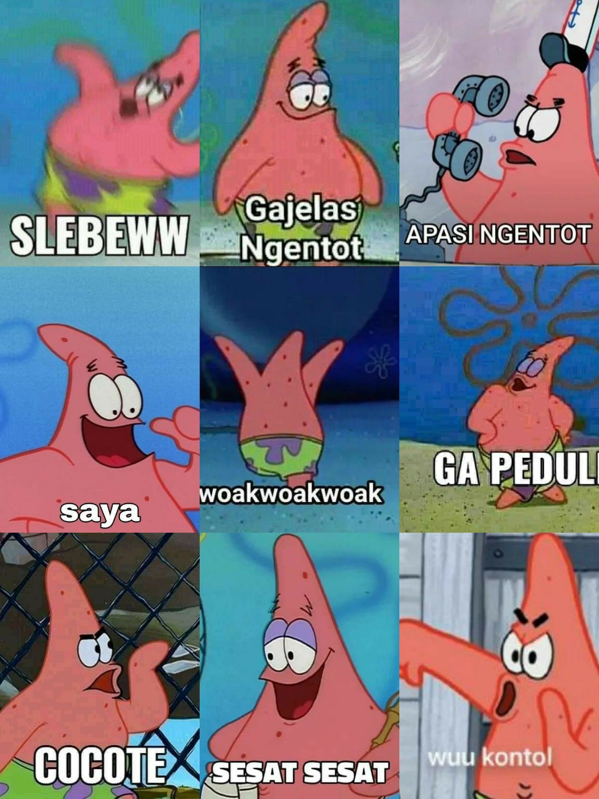 kina. on X: Kumpulan Meme Patrick — Spongebob Squarepants A THREAD  t.coAT8Q4MiO6L  X
