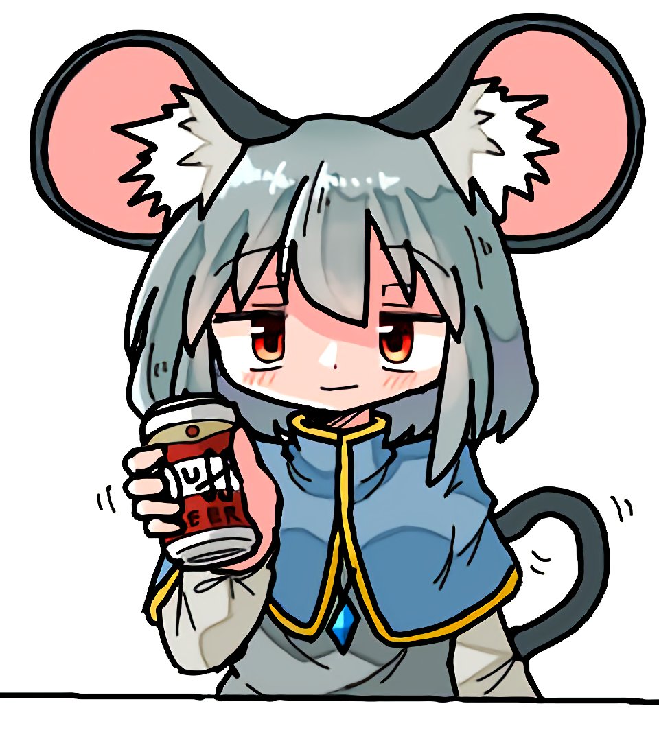 nazrin 1girl animal ears mouse ears tail solo mouse tail grey hair  illustration images