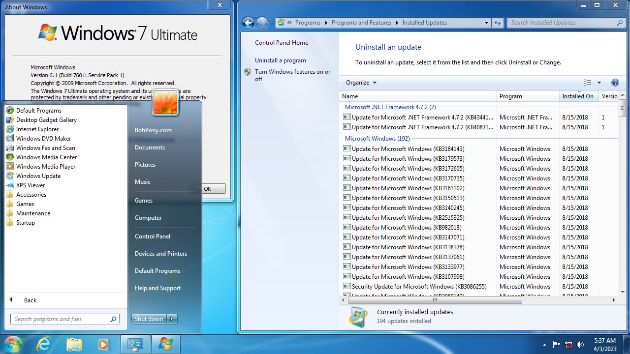 Windows 7 Ultimate Screenshots