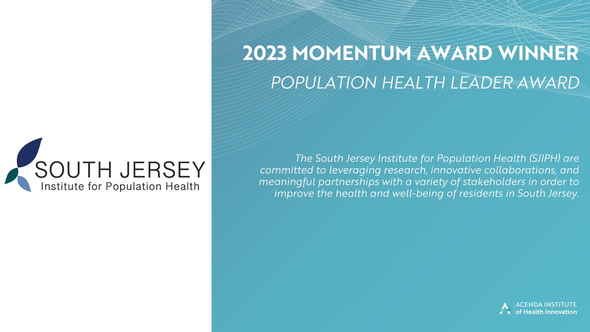 Congratulations to Nicole Vaughn, PhD, and Naomi Marmorstein, PhD, and the South Jersey Institute for Population Health for winning our Population Health Leader Award.

To learn more about the award ceremony, visit: bit.ly/3FgVRlH