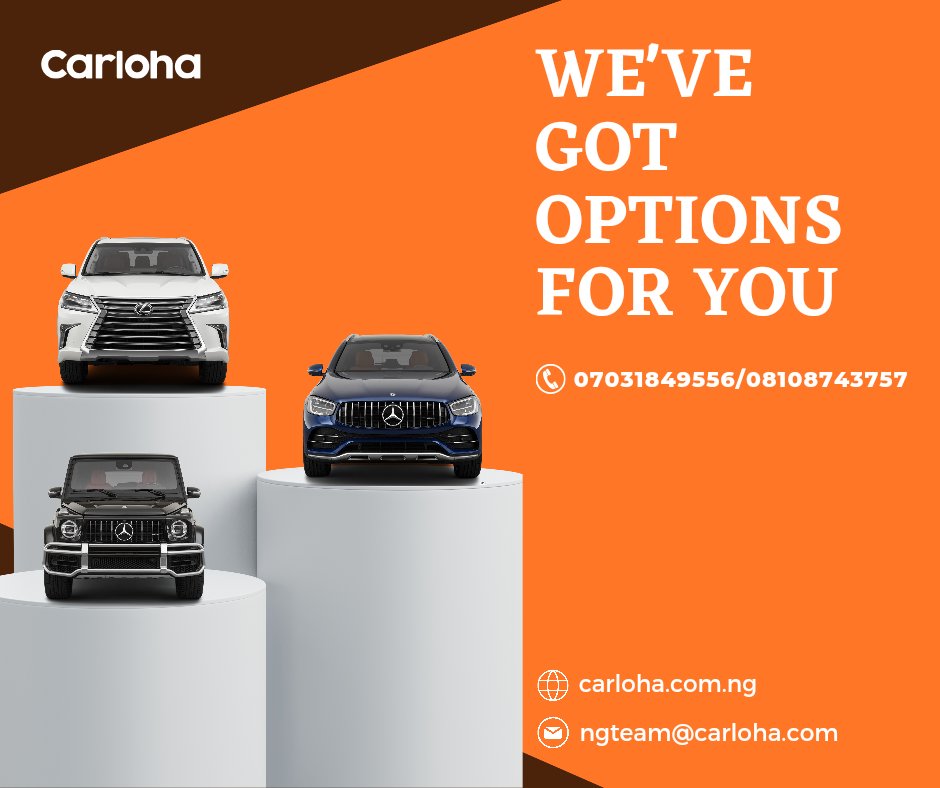folajimi__'s tweet photo. Options vary from Saloons, Pickups, SUVs, Coupes and Minivans!
Call 07031849556/08108743757
visit https://t.co/rKx1GgTtnw for more details
Carloha showroom: Third Axial Road, beside Heyden filling station, Ogudu Lagos.
#usedcars #lagos #nigeria #carloha https://t.co/3vFypXVK9H