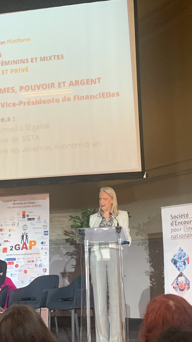 Financi'Elles (@financielles) on Twitter photo Intervention de <a href="/BrigitteGresy/">Grésy brigitte</a> sur les inégalités d’accès des femmes à l’argent . Fondées sur 10 nuances de sexismes :
1. Sexisme salarial
2. Sexisme bancaire
3. Sexisme des retraites
7 sexismes familiaux : argent de poche, corporel, patrimonial, divorce , fiscalité, social. Intervention de <a href="/BrigitteGresy/">Grésy brigitte</a> sur les inégalités d’accès des femmes à l’argent . Fondées sur 10 nuances de sexismes :
1. Sexisme salarial
2. Sexisme bancaire
3. Sexisme des retraites
7 sexismes familiaux : argent de poche, corporel, patrimonial, divorce , fiscalité, social.