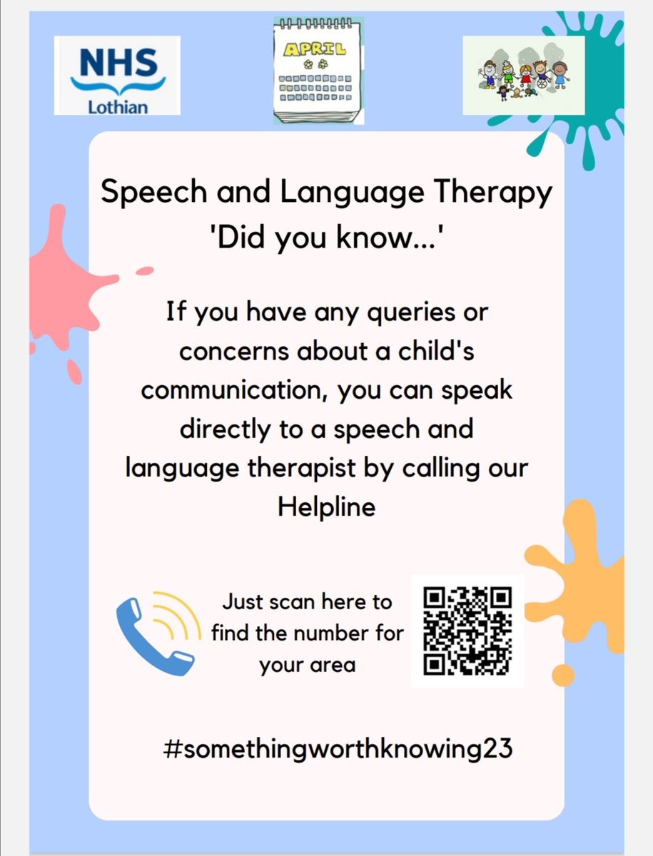 Speech and Language Therapy 'Did You Know...' for April