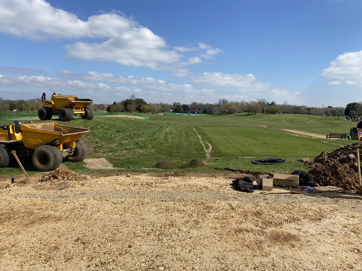 The front 9 course works also includes a new back tee on our Par 4 9th hole. Construction of this has now started which will offer an improved view of the hole from the tee, plus add approximately 20 yards in length - adding to the challenge of driving the green!