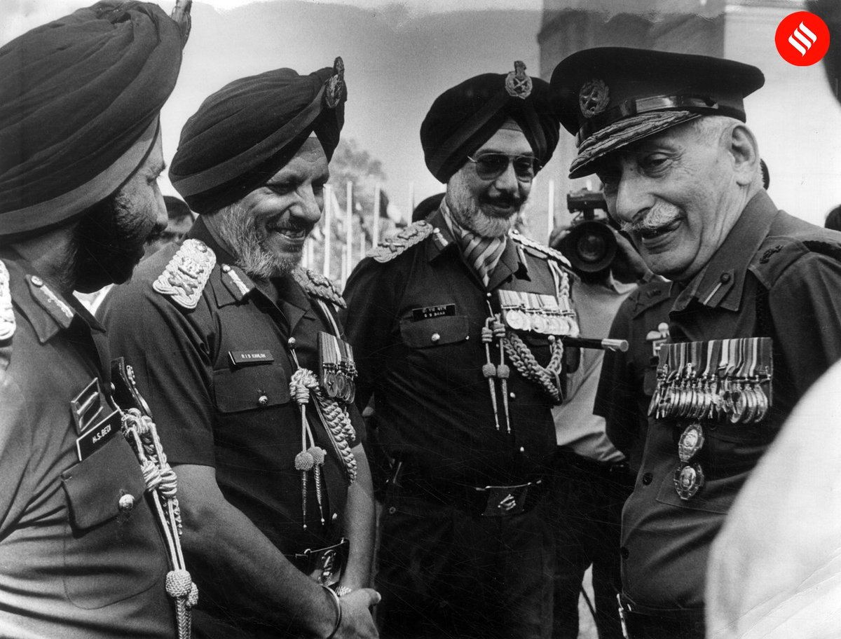 #BornThisDay

Sam Manekshaw speaks to Army officers on Infantry Day in New Delhi.

India's first Field Marshal #SamManekshaw is credited for India's victory over Pakistan in the 1971 war when he served as Chief of the Army Staff.

Express photo by Ravi Batra.

#ExpressArchives