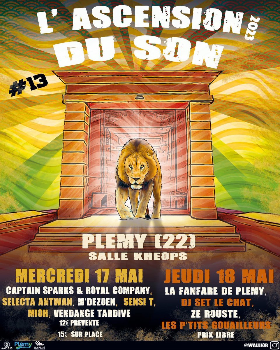 AscensionDuSon's tweet photo. We are back. L’Ascension Du Son 2023. 13ème édition. ❤️💛💚 #AscensionDuSon #ADS #Plémy https://t.co/SxfYqFit2R