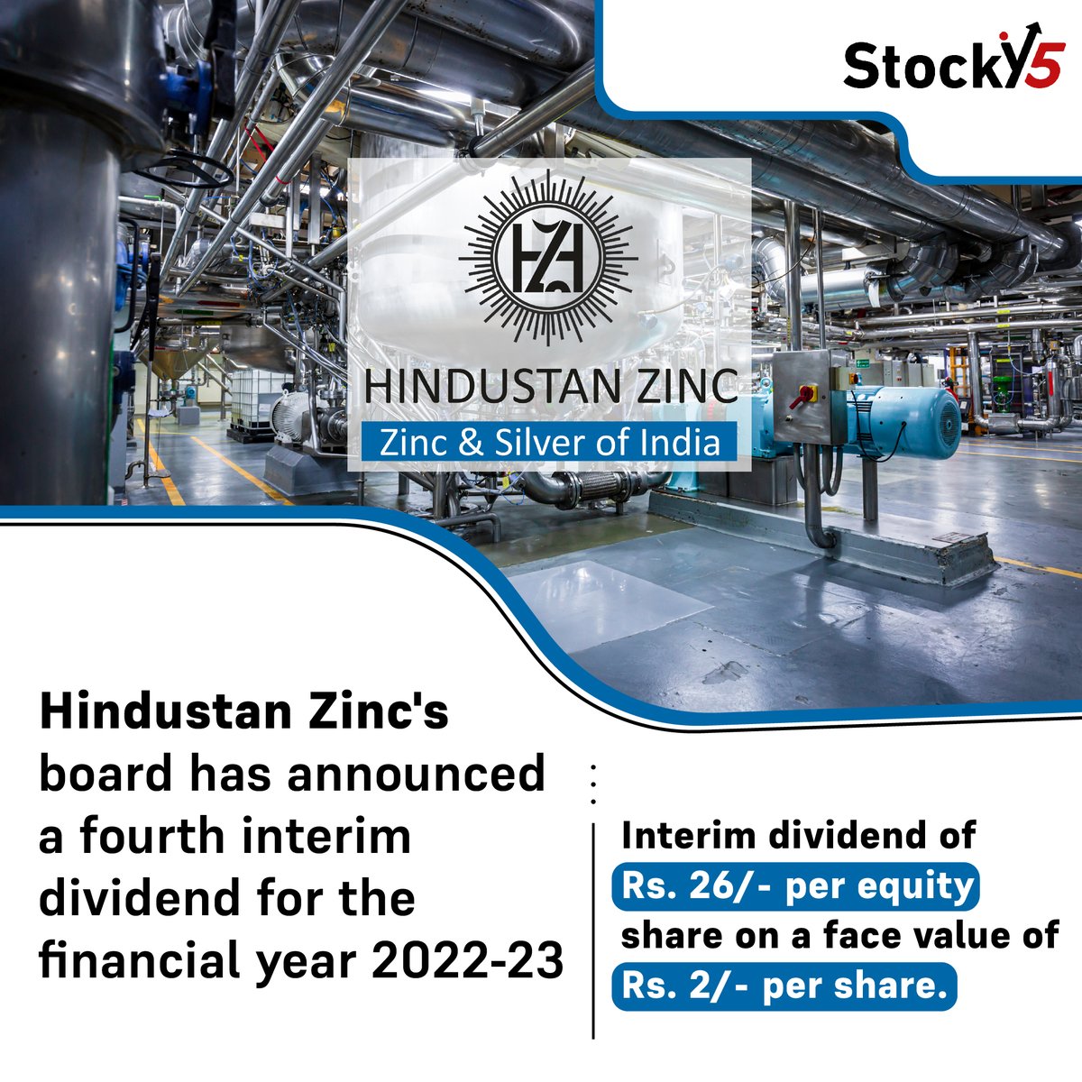 #HindustanZinc delivers strong returns with 4th interim dividend, reaffirming its commitment to creating long-term value for shareholders. 

If you like the content that we are sharing, follow #Stocky5 right away. 

#StockMarket #InterimDividend #Dividend #StockMarketIndia
