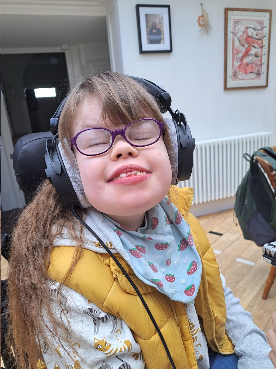 Mixing sounds, making #ASMR recordings, singing, guitar playing and creating sounds with our wheelchair, I think Lucy is a natural born performance artist!