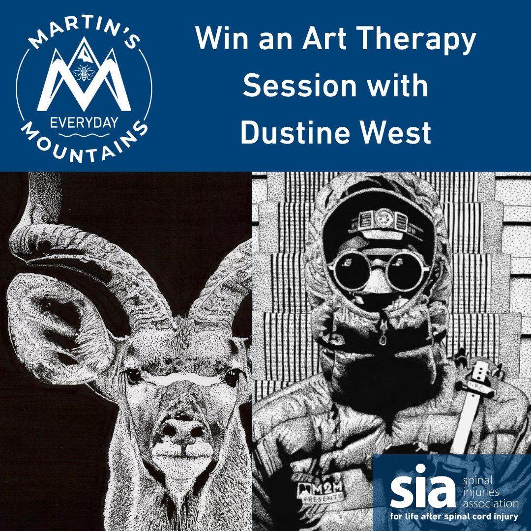 Long-standing <a href="/spinalinjuries/">Spinal Injuries Association</a>  supporter and #SCI artist, Dustine West, will be offering his skills and expertise to teach a small group of people. No prior experience necessary.

Join for a relaxed, accessible art therapy session.

Enter now: spinal.co.uk/news/everydaym…