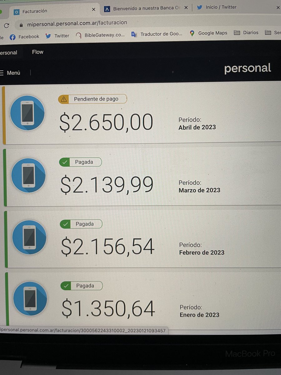 MartinKim_'s tweet photo. Ojo con ⁦@PersonalAr⁩ ⁦@PersonalFlow_At⁩ 
Te dan una promo por 12 meses y después te aumentan cada 2 meses. Ves la factura y te quitan el descuento al mes que te prometieron los 12 meses de descuento. https://t.co/4sY8zc1wNs