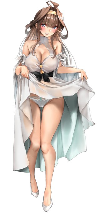 金剛
「提督、ドキッとしたデースか?」

今回のローソンコラボ衣装の金剛ちゃんの
白ドレス姿はマジでいい!
#艦これ 