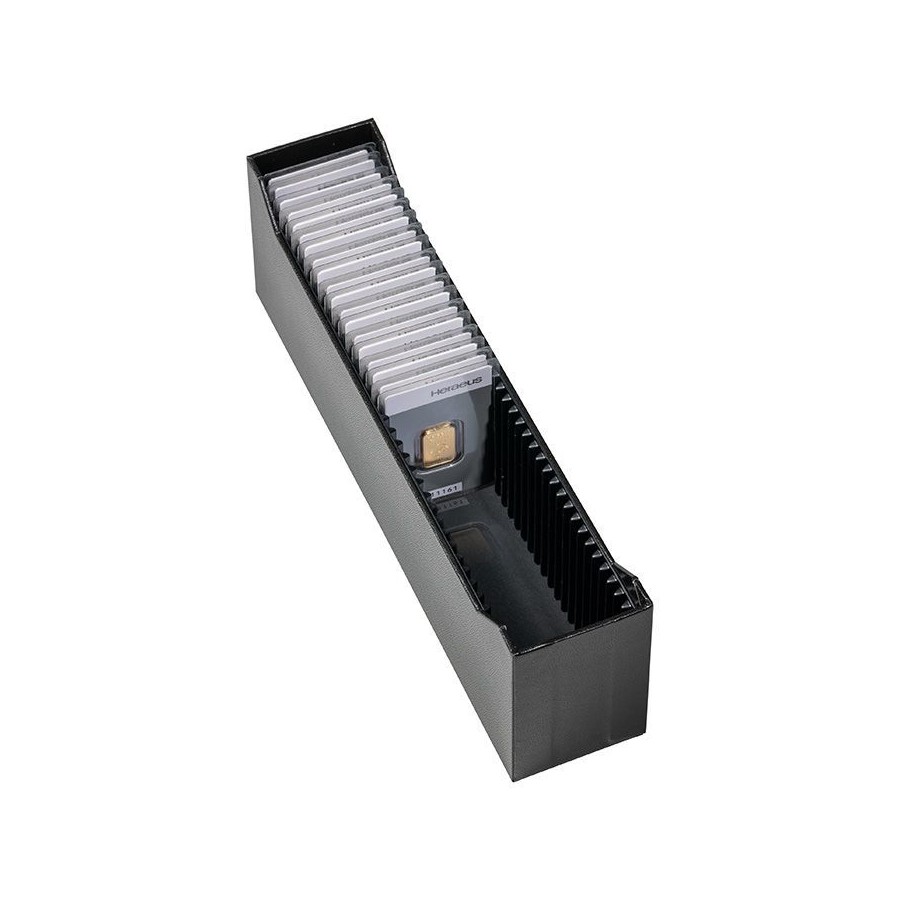 filatelicly's tweet image. #Leuchtturm Archive Box Logik 40 gold bars or coin cards H/Q with high quality workmanship and elegant design in matt black, is suitable for storing 40 gold card blisters or #coincards bit.ly/3QnTlP4  We ship worldwide! #archivebox