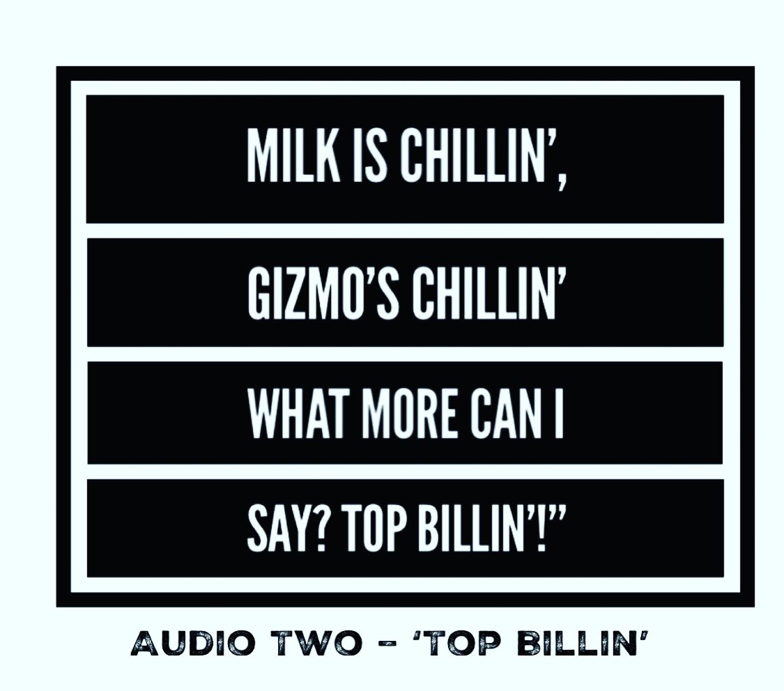 Timeless Hip Hop lyrics from #AudioTwo on the song #TopBillin Some of the most memorable lyrics in Hip Hop and one of the most sampled Hip Hip songs around! Released Oct 15, 1987. Salute Audio Two!! #Hiphop #Timelesshiphop #hiphopandculture
