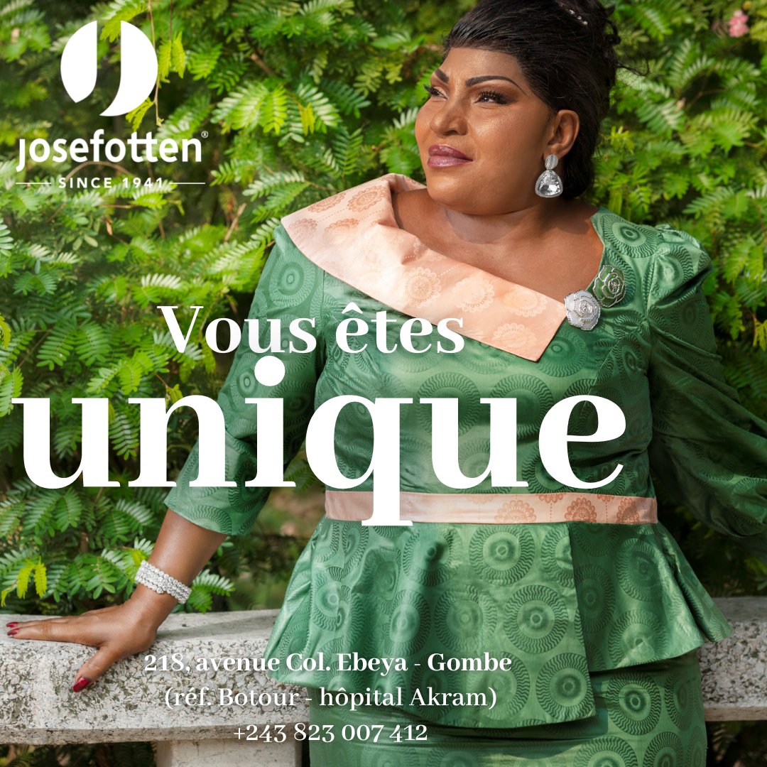 Vous êtes Unique.
📍218, avenue Col. Ebeya - Gombe
       (réf. Botour - hôpital Akram)