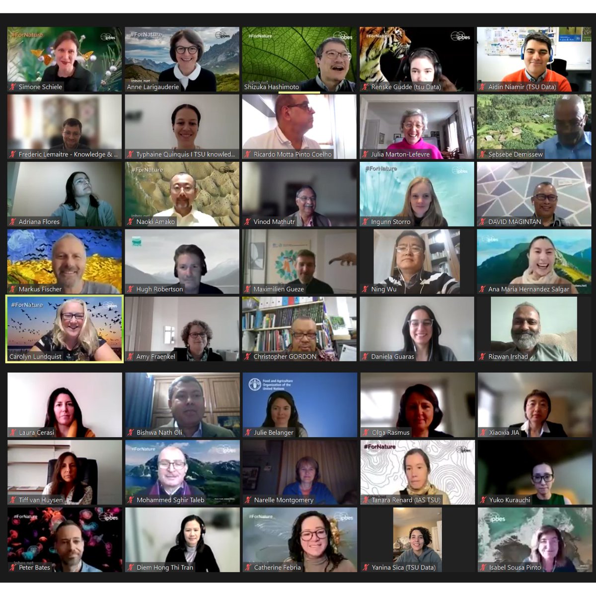 The 20th meetings of the @‌IPBES MEP &amp; Bureau are wrapping up today.📢

Thank you to everyone, from all over the world, for participating virtually in support of the work of IPBES #ForNature! 👇🏽🌍📷