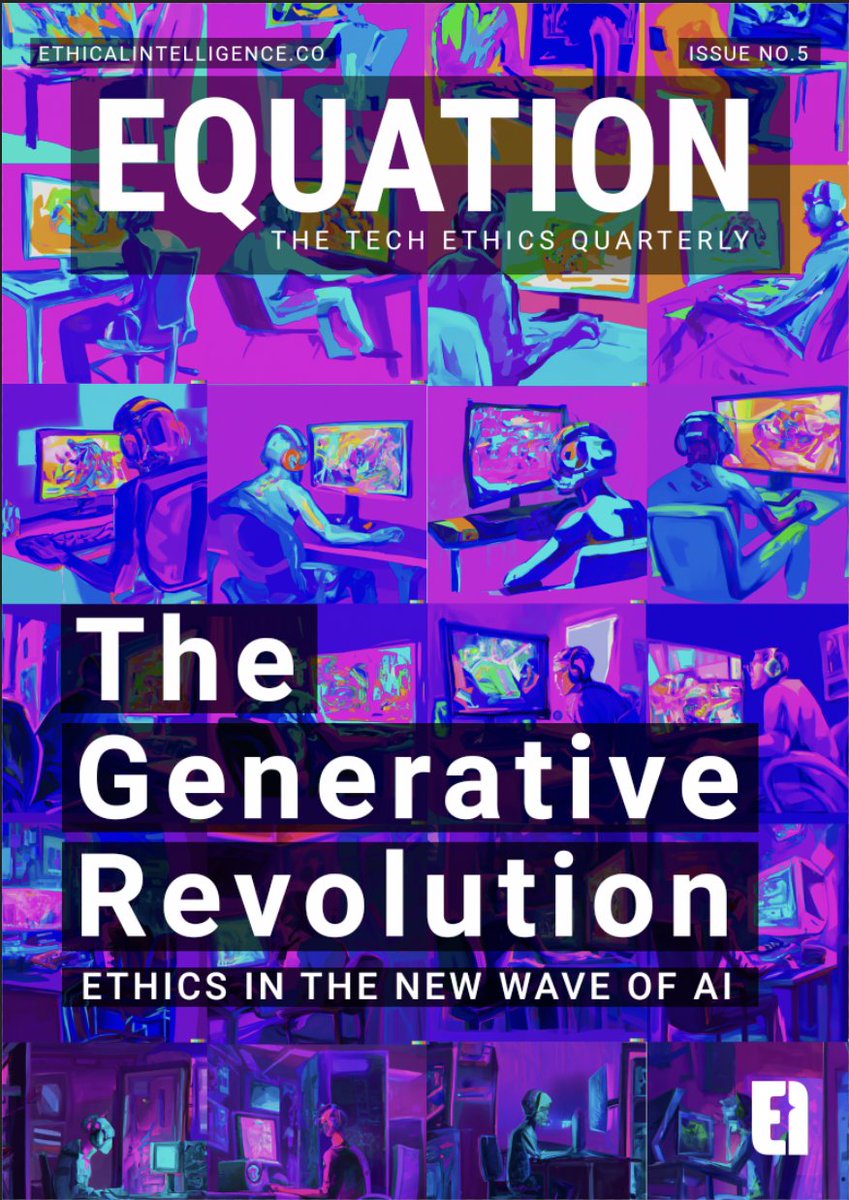 ethicalai_co's tweet image. Did you really think we wouldn&apos;t use generative AI to create the cover image for our #generativeai themed magazine issue? 🚀

Make sure you&apos;re subscribed: bit.ly/EQUATIONGenera…

#EQGenerate #techmagazine #techethics #futureofai
