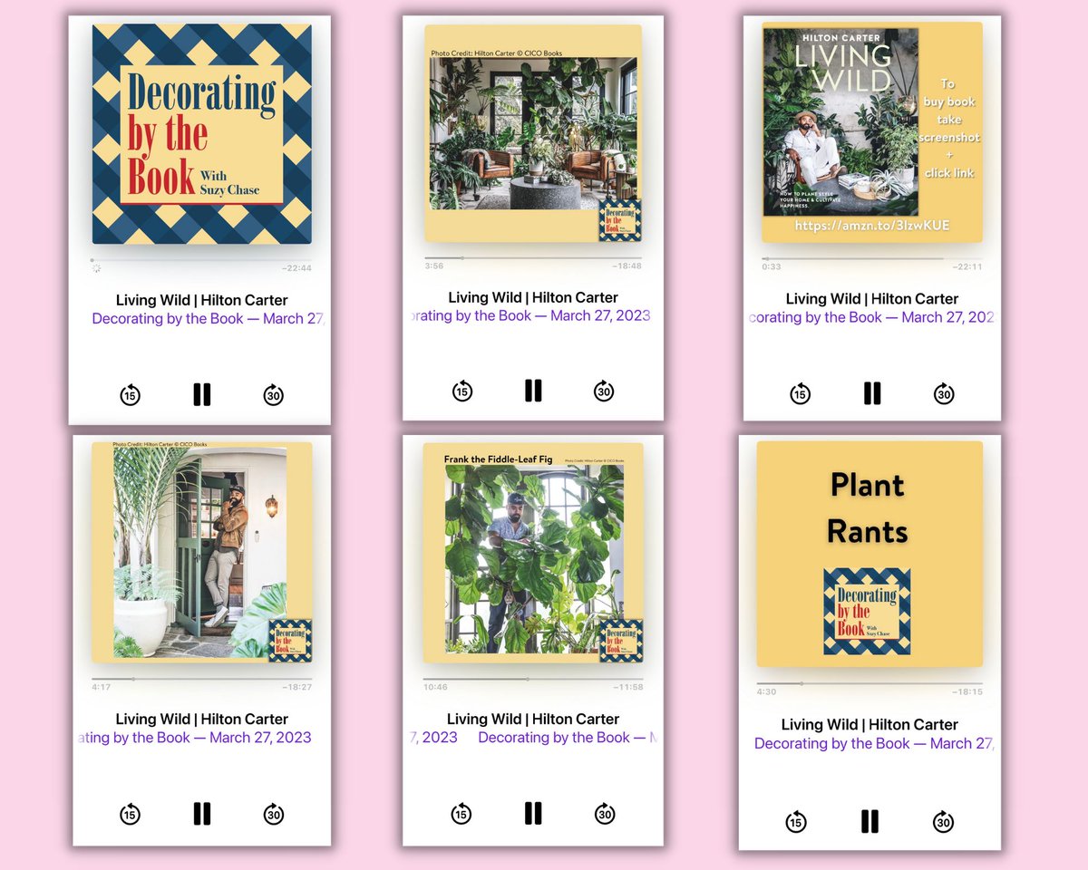iamsuzychase's tweet photo. My guest this week on Decorating by the Book #Podcast is @hiltoncarter!

👂 Listen and 👀 Look on your smartphone with images + chapters + clickable links in
@ApplePodcasts

🔗 https://t.co/iYmfKNSCdJ

🚀 Powered by https://t.co/LeY4uwYuYQ https://t.co/q1O8sIy8E2