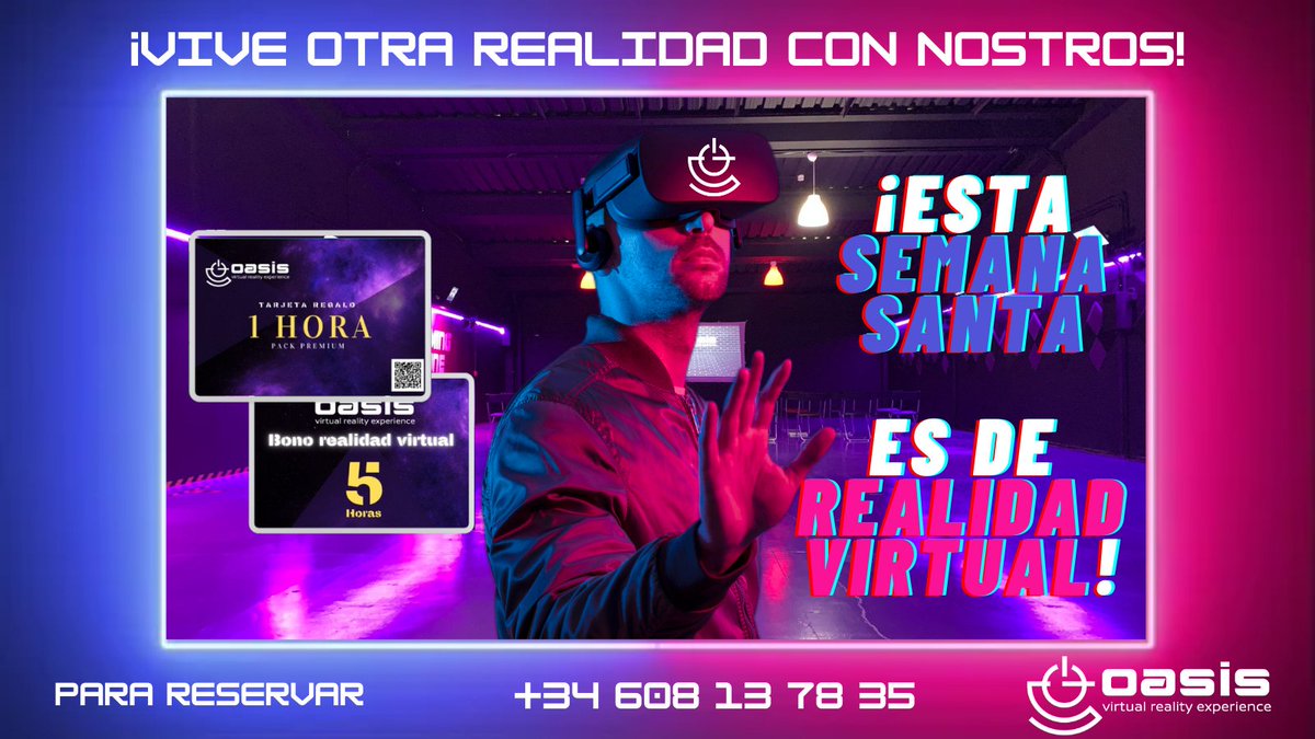 Ey! ¿Qué haces esta semana santa? 

¿Te apuntas a un buen plan? 😎

#SemanaSanta2023 #Madrid #realidadvirtual