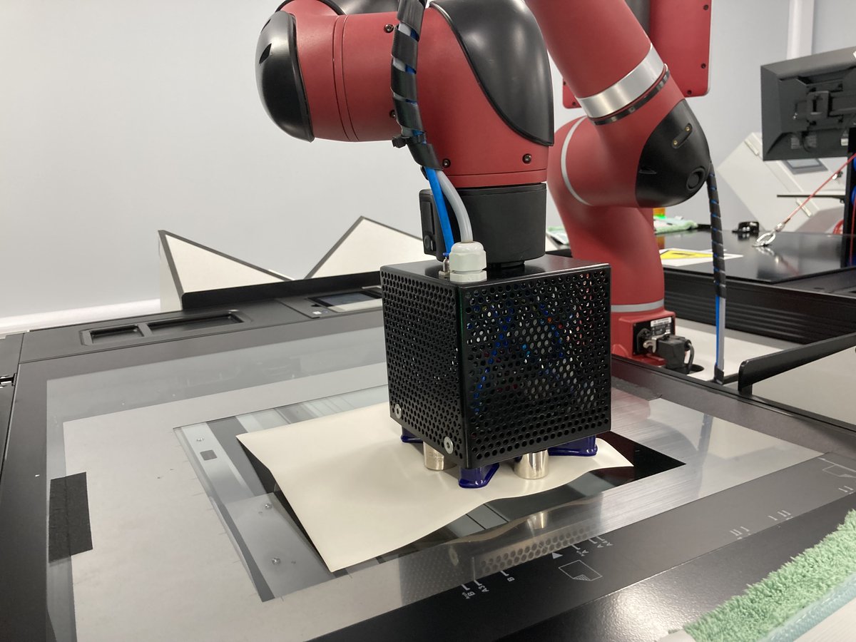 AerialSheila's tweet photo. #Archive30 A #TypicalDay at the National Collection of Aerial Photography involves careful print &amp; film preservation followed by lots of scanning, both by hand &amp; by robot! #nationalcollectionofaerialphotography #exploreyourarchive @ARAScot #cobot #digitisation #aerialphotography https://t.co/5ElNinPraP