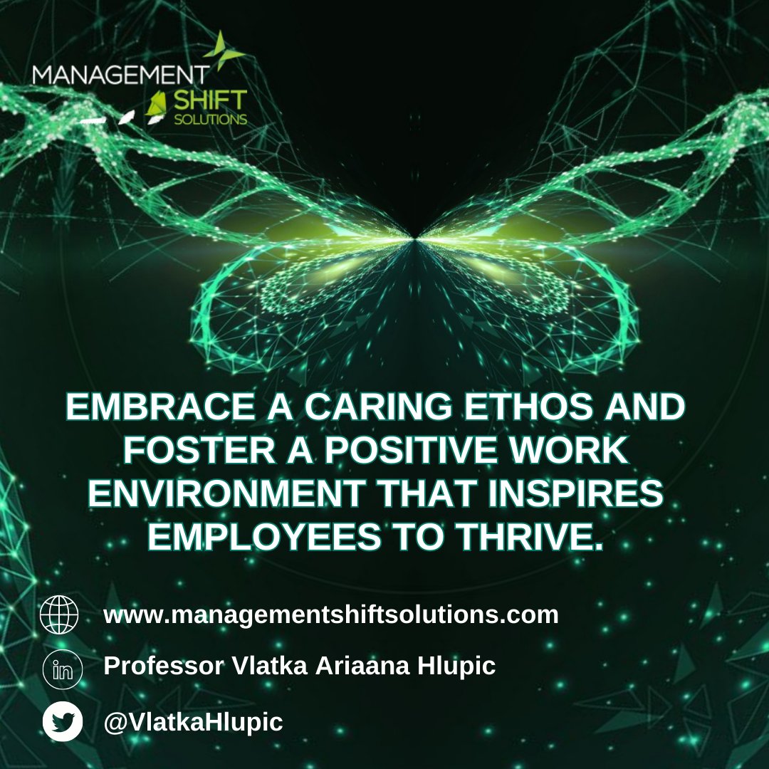 Caring firms create a positive work environment where employees feel valued and supported, leading to higher engagement and motivation. This translates to greater loyalty and higher performance. 

#CaringOrganization #EmployeeWellBeing #PositiveWorkEnvironment #managementshift