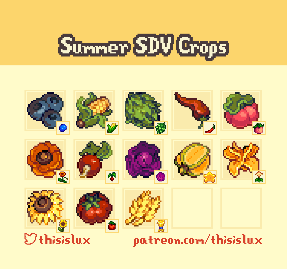Summer Crops List Stardew Summer Crops List Stardew