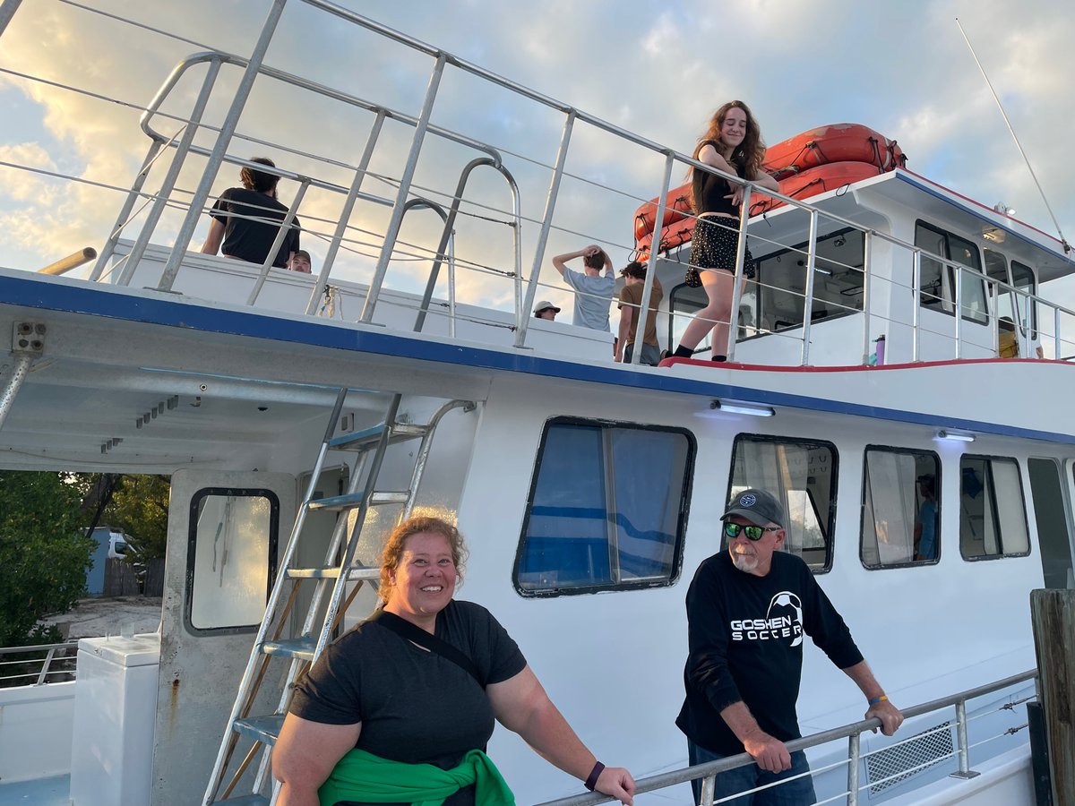 GHSMarineBio's tweet photo. Last night some of our students and chaperones went night fishing! Our group has used the Captain Michael many times for this experience. #ghsmarinebio2023 https://t.co/RvrEg7W3Se