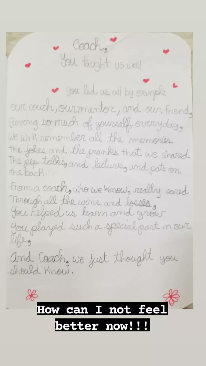 CoachHayes18's tweet photo. I was feeling a little down this morning a friend gave me this as I was sitting alone in the gym. After reading this I feel 100% better. #howdidsheknow #iloveteaching #tcetexans #mademyday https://t.co/DL6cXviOL6